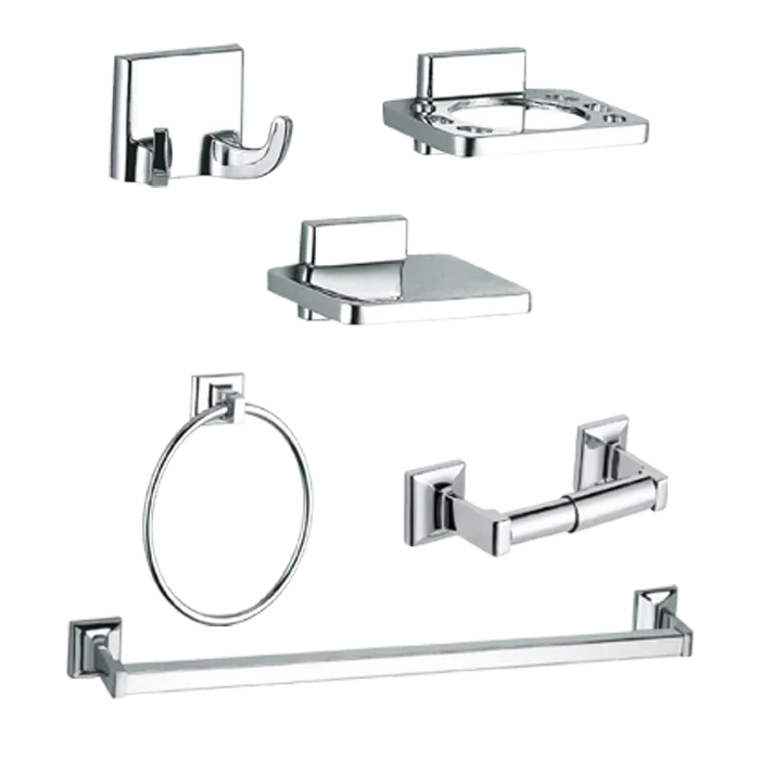 Juego Accesorios P/Baã‘O Cromo 6 Piezas GOLD UNION