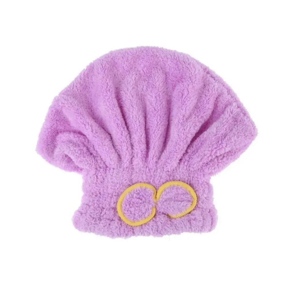 Gorro Microfibra Secado Cabello Ducha Morado Claro