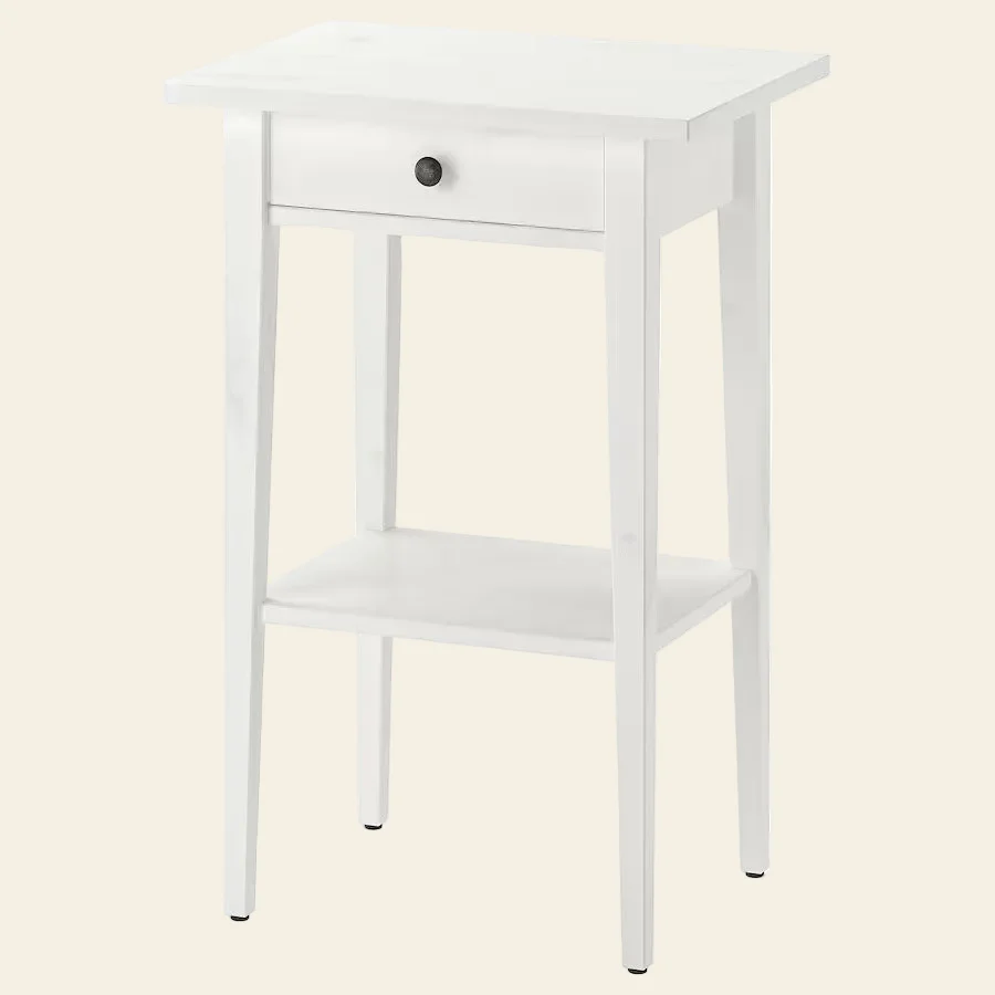 HEMNES MESA DE NOCHE BLANCA 46CM