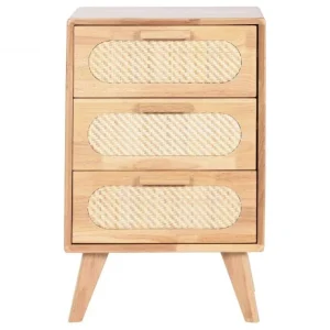 CAJONERA RUBBERWOOD RATAN 40X30X63 NATURAL ITEM
