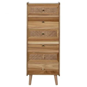 CHIFONIER MDF ACACIA 40X30X104,5 MARRON ITEM
