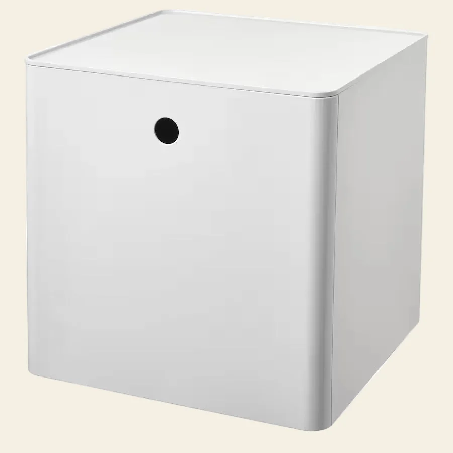 KUGGIS CAJA CON TAPA KALLAX BLANCA 32 CM