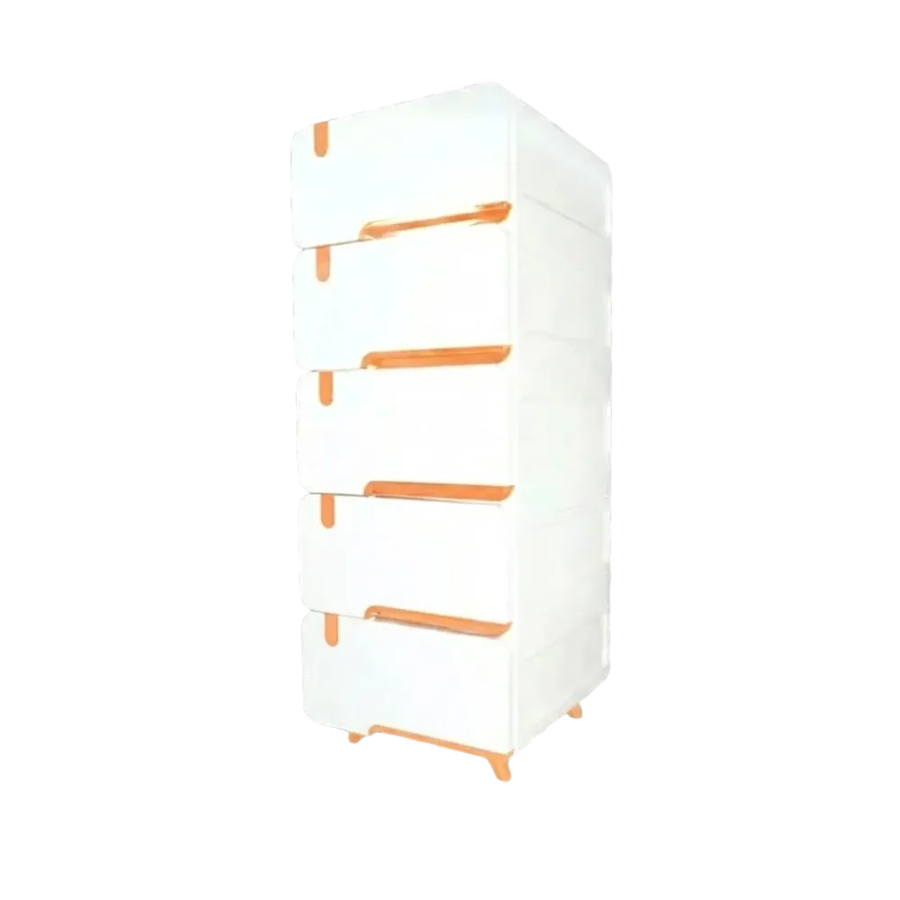 Cajonera plástica Delux 5 Gavetas Blanca Luxury Plast
