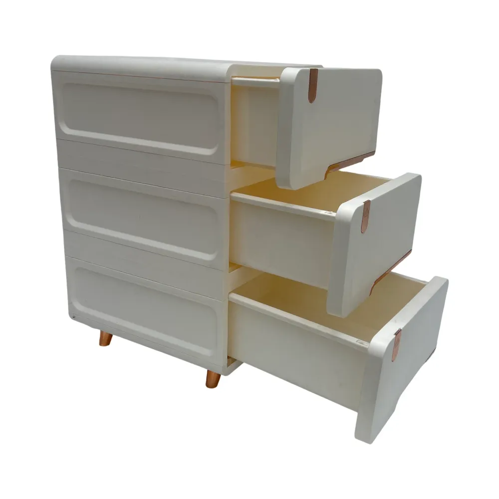 Cajonera plástica Delux 3 Gavetas Blanca Luxury Plast