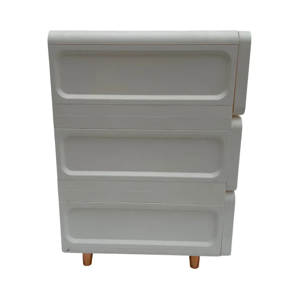 Cajonera plástica Delux 3 Gavetas Blanca Luxury Plast