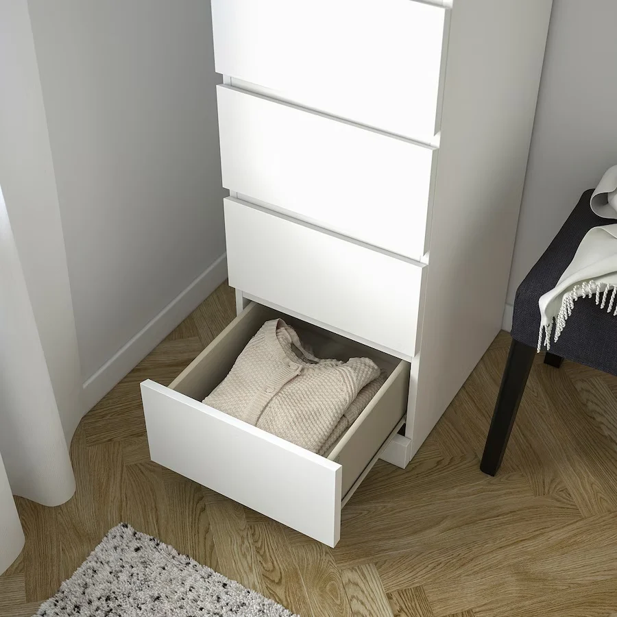 MALM 6 GAVETAS VERTICAL CON ESPEJO