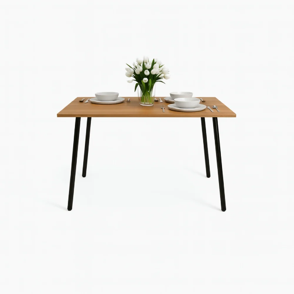 Comedor Rectangular 75x110x70cm + 4 Sillas Ibiza Negras Marketplace - DKO