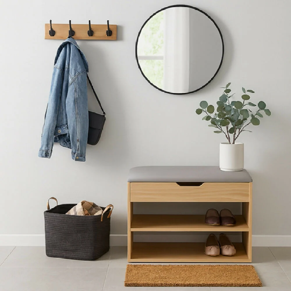 Mueble Organizador Zapatero-Baúl 43x60x30 Madera/Gris Marketplace - DKO