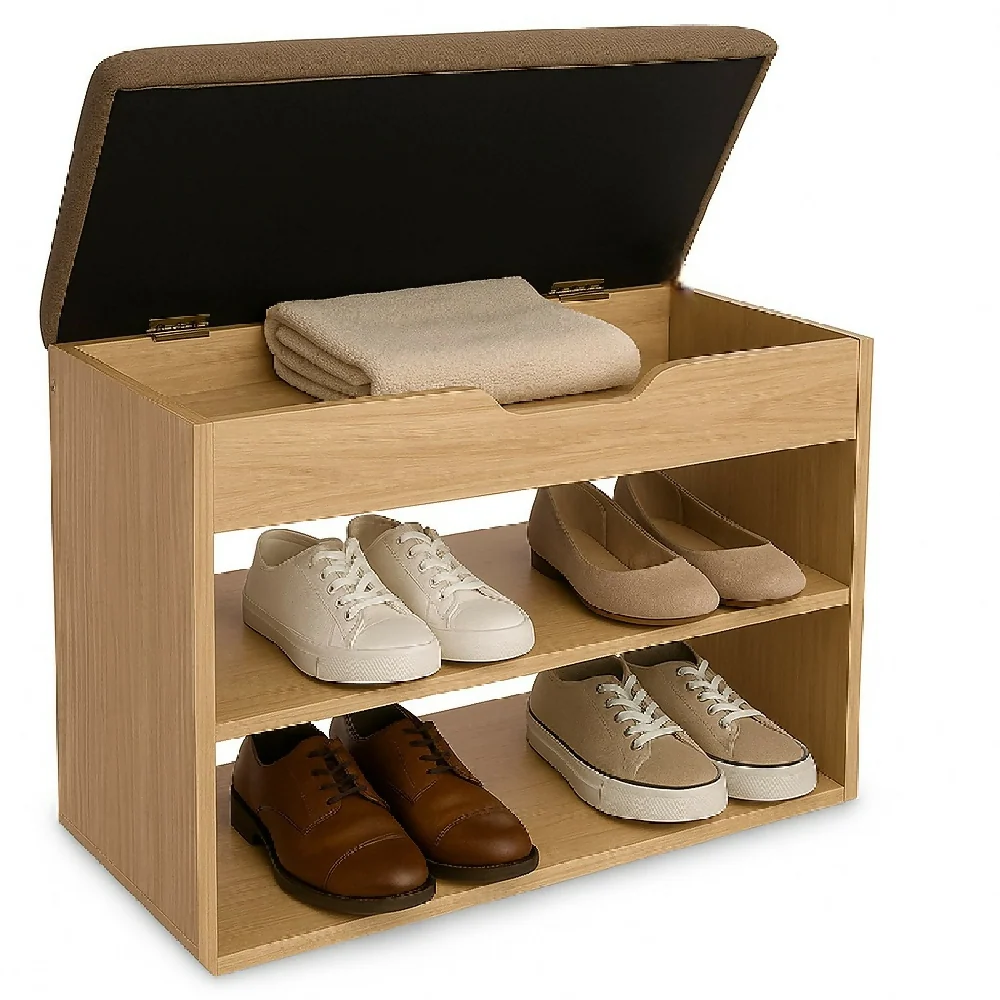 Mueble Organizador Zapatero-Baúl 43x60x30 Madera/Mocca Marketplace - DKO