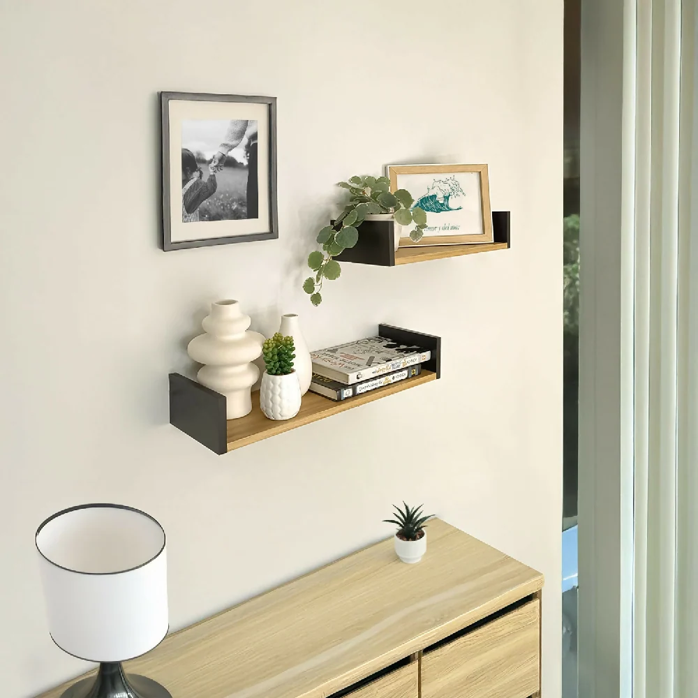 Combo X2 Repisas Toscana, Negra Marketplace - HM