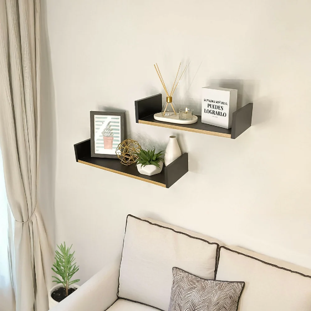 Combo X2 Repisas Toscana, Negra Marketplace - HM