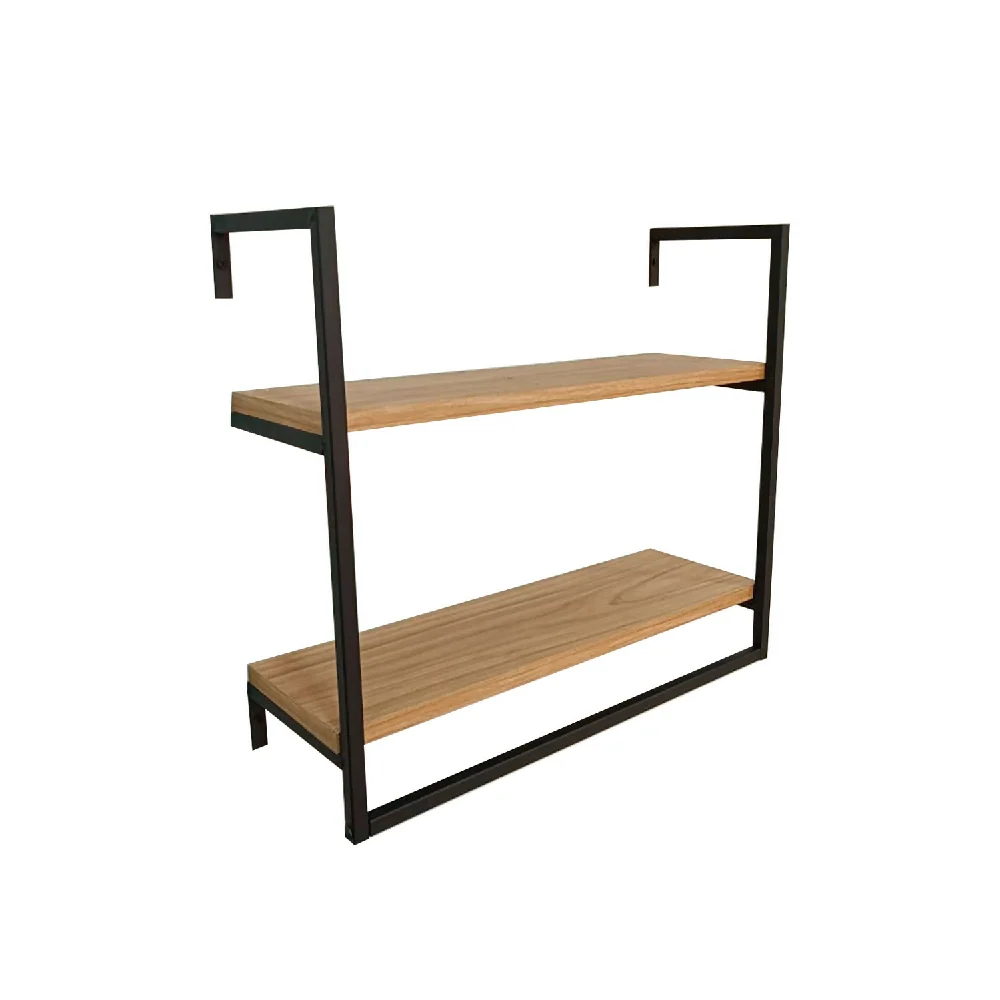 Organizador Multiusos Biella, Madera Natural + Negro Marketplace - HM