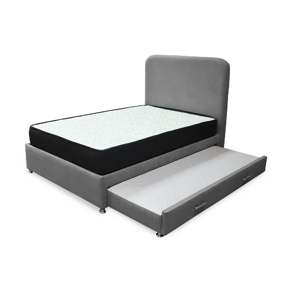 Combo Cama Tarima Nido Comfort 100 Sencillo Gris mas Espaldar Marketplace - MyC
