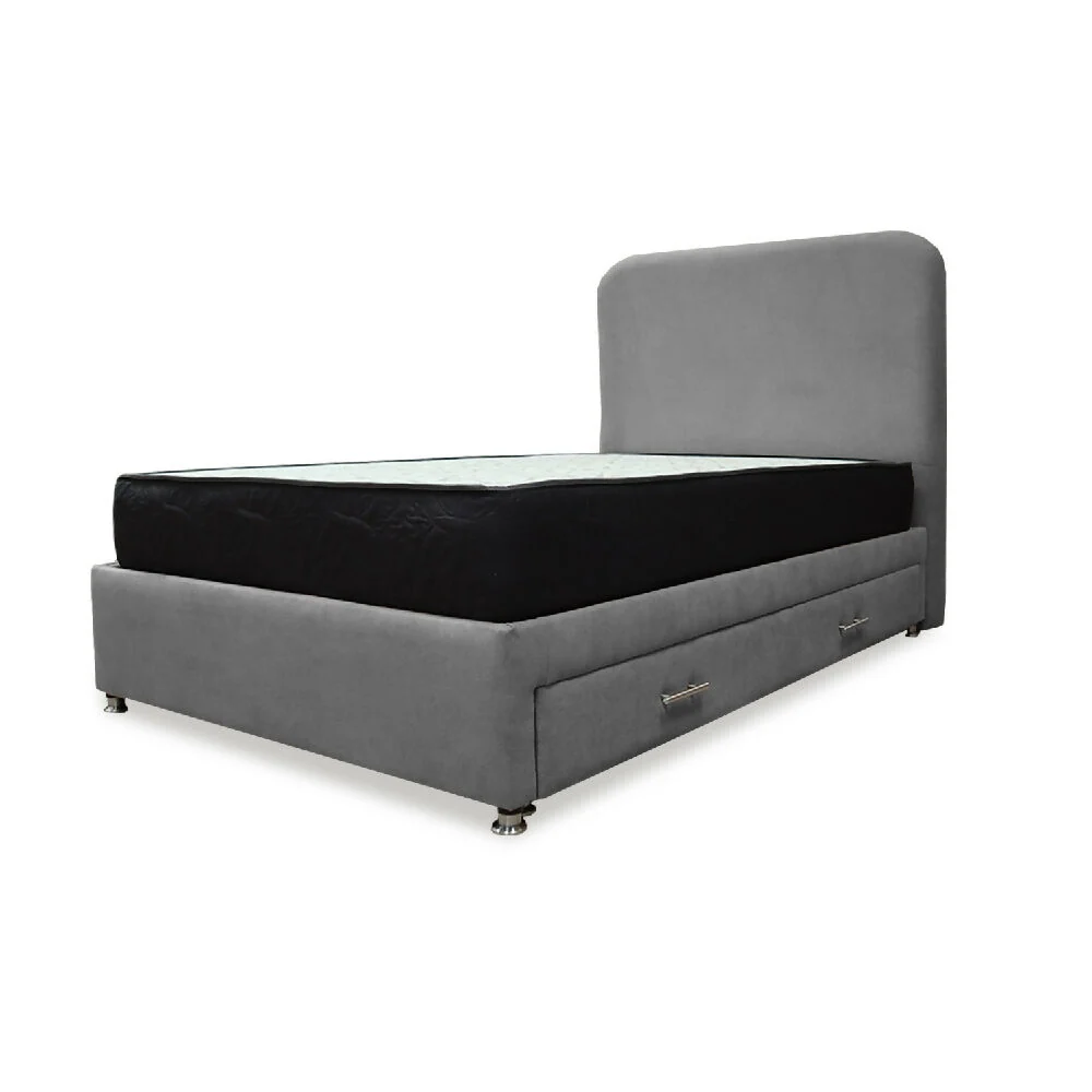 Combo Cama Tarima Nido Comfort 100 Sencillo Gris mas Espaldar Marketplace - MyC