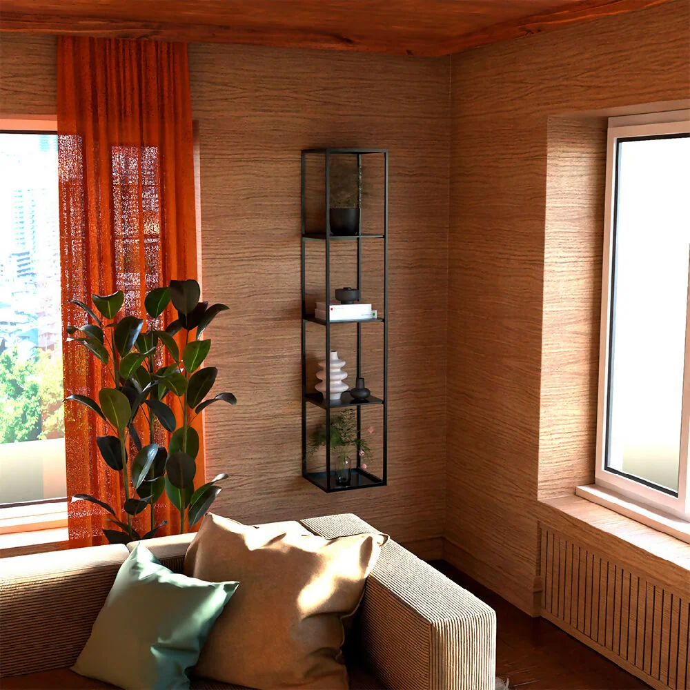 Mueble vertical 5 niveles pintado negro Marketplace - Rejiplas