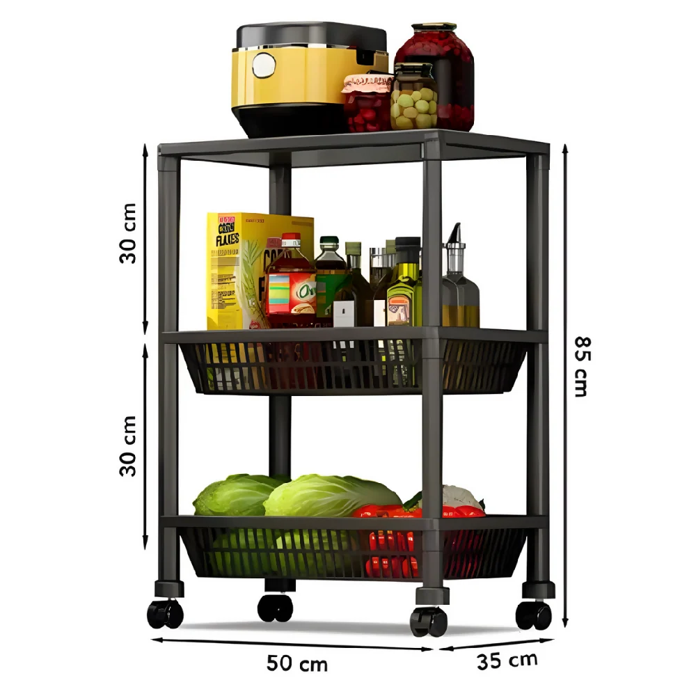 Carrito Organizador 3 Niveles Con Ruedas Multiusos YH6710-3A Marketplace - TecG