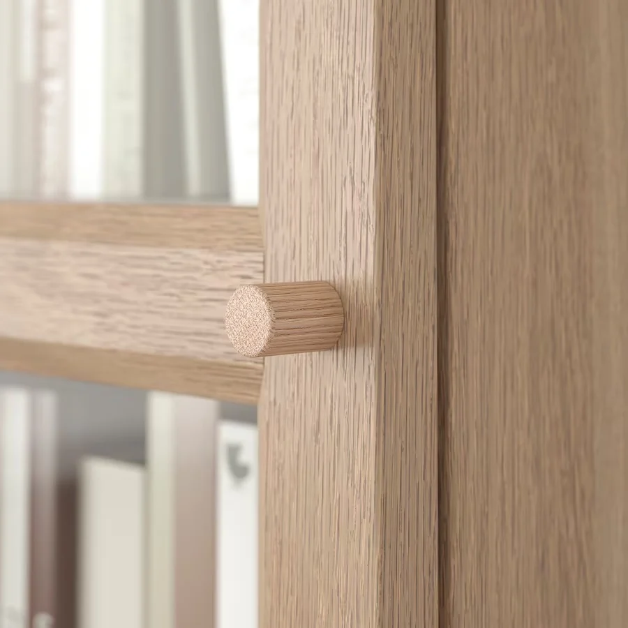 OXBERG PUERTA CRISTAL LIBRERO BILLY MADERA