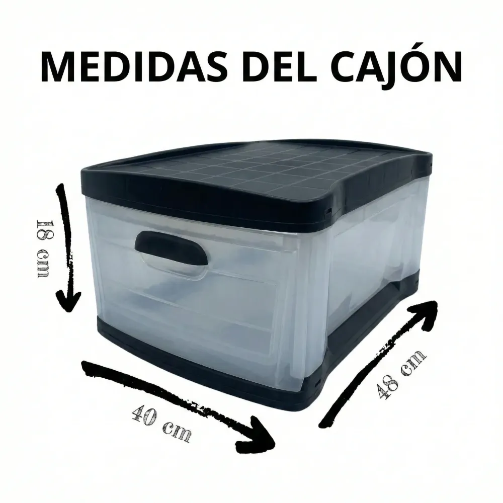 Cajonera Plástica Ratán Café Oscuro 3 Gavetas Pica