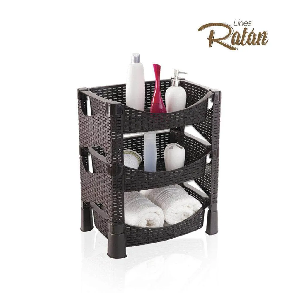 Mueble Organizador Tres Pisos Ratan Pica