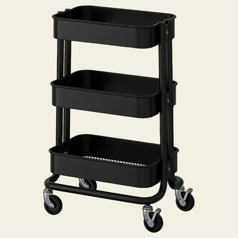RASKOG CARRITO NEGRO 28x38x61cm