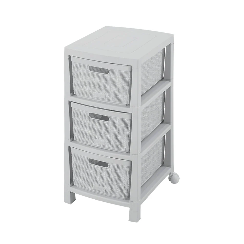 Cajonero Fique 3 Gavetas Gris Hielo Rimax