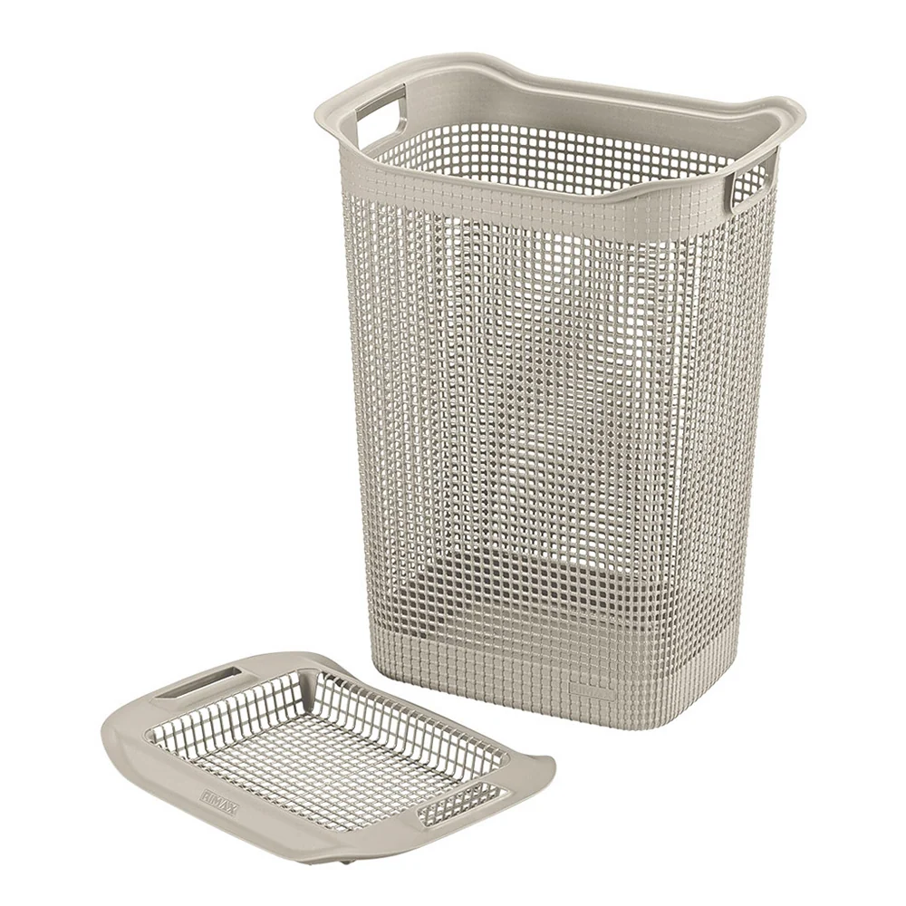 Cesta Para Ropa Linum Con Tejido Premium Taupe Rimax