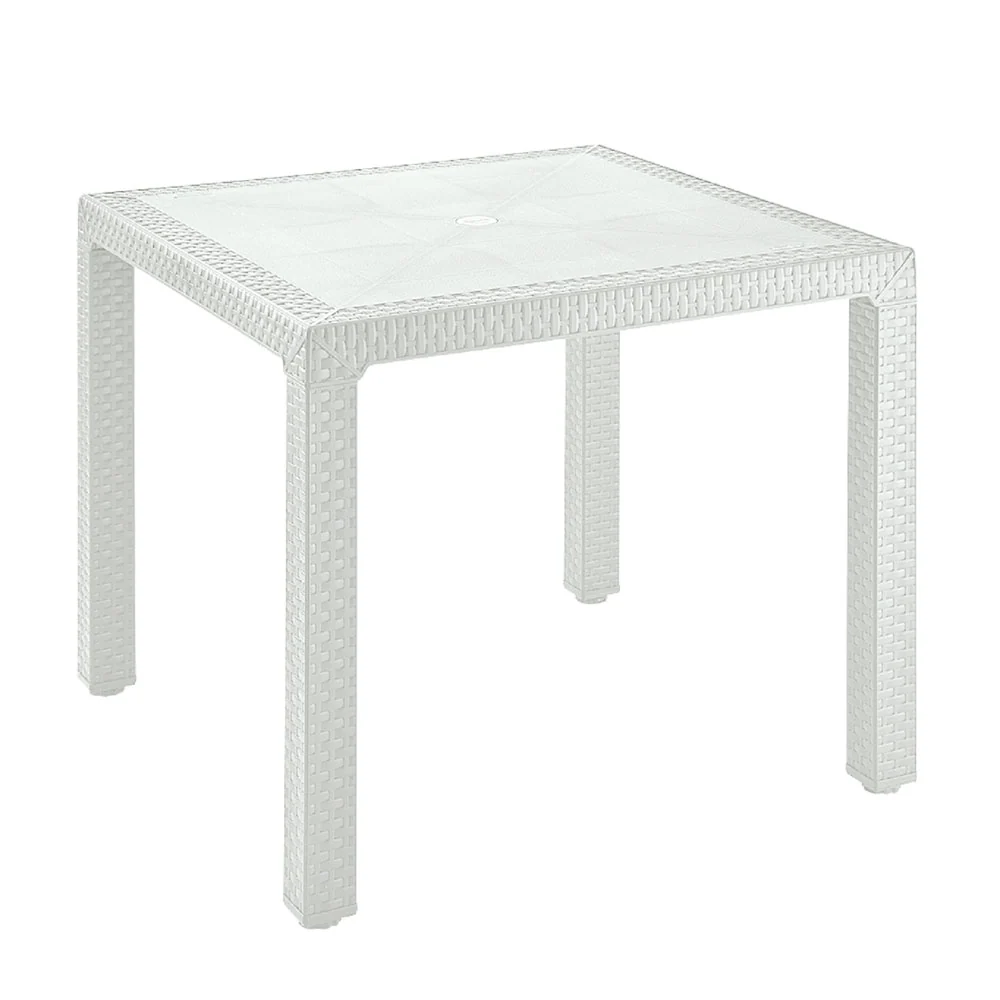 Combo Comedor Eterna (1 Mesa + 4 Sillas Con Brazos) Blanco Arena Rimax