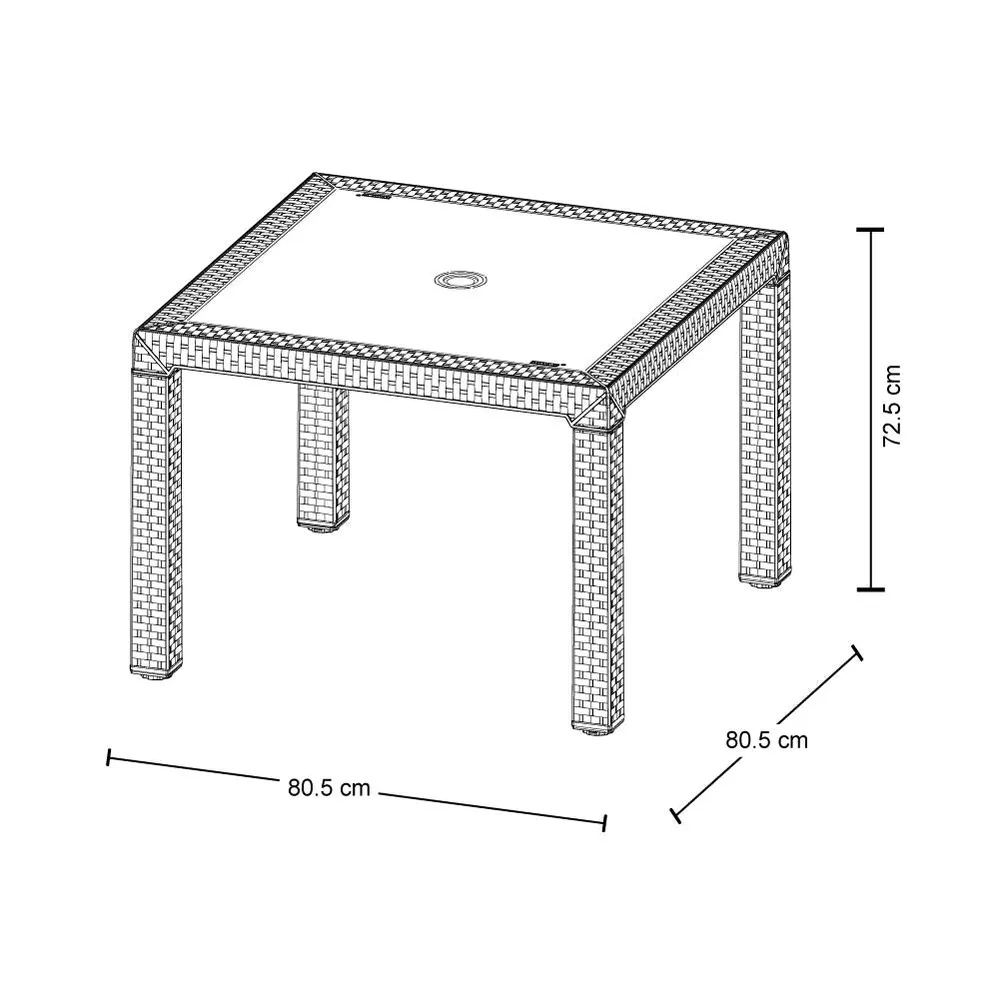 Combo Comedor Eterna (1 Mesa + 4 Sillas Con Brazos) Blanco Arena Rimax