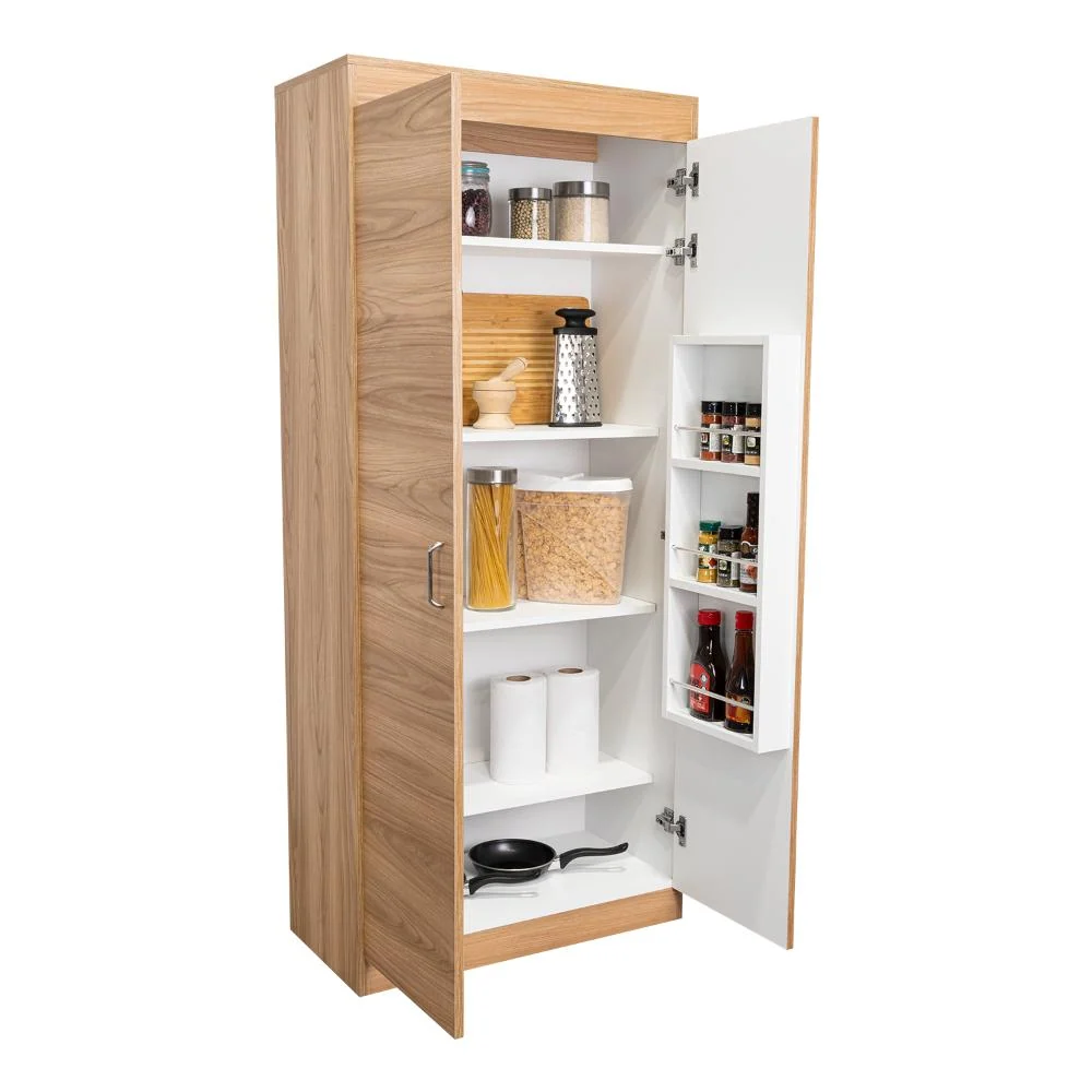 Alacena Varese, Fresno Europeo y Blanco, con dos puertas y cuatro entrepaños RTA Design