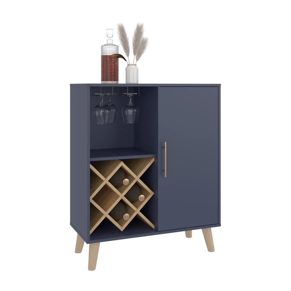 Bar Cave Love, Azul y Kronos Fresno, con Espacio Para Botellas y Porta Copas RTA Design