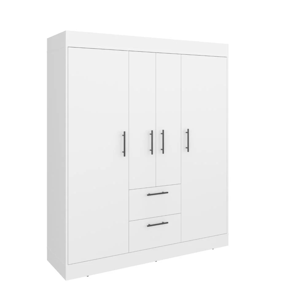 Closet Aura, Blanco Duqueza, Con 4 Puertas y 2 Cajones RTA Design