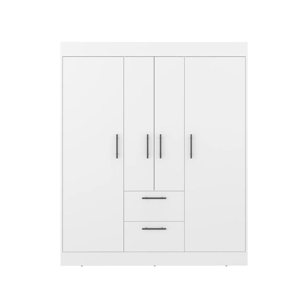 Closet Aura, Blanco Duqueza, Con 4 Puertas y 2 Cajones RTA Design