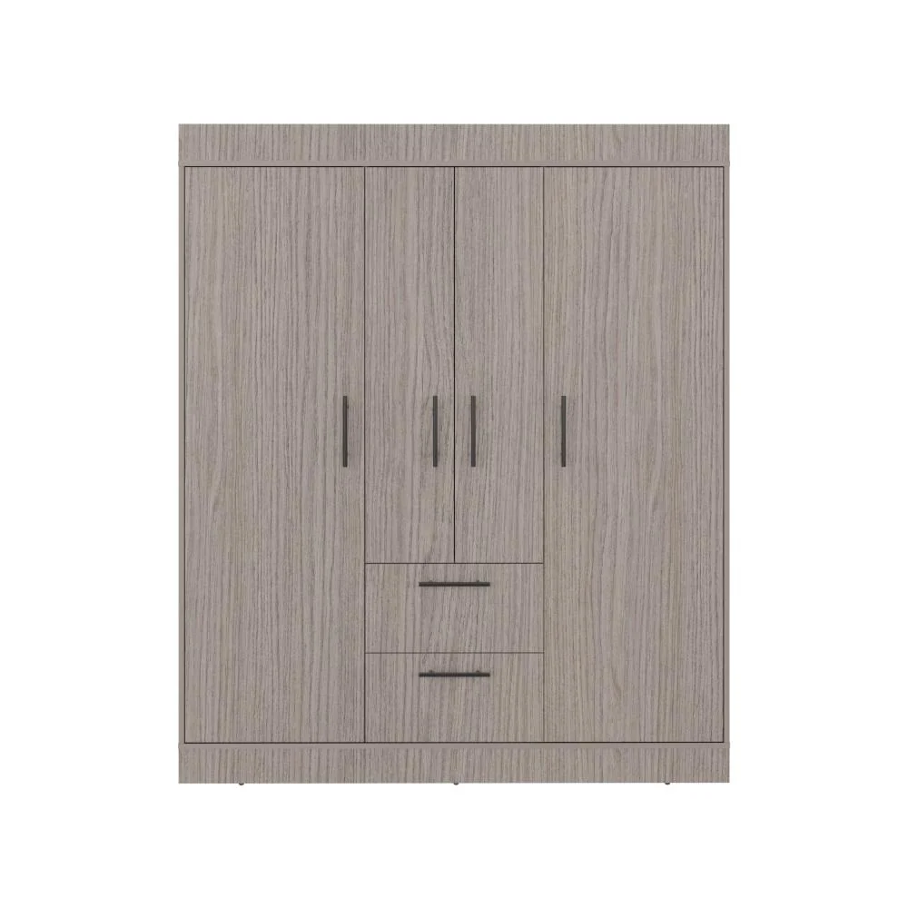 Closet Aura, Positano y Wengue, Con 4 Puertas y 2 Cajones RTA Design