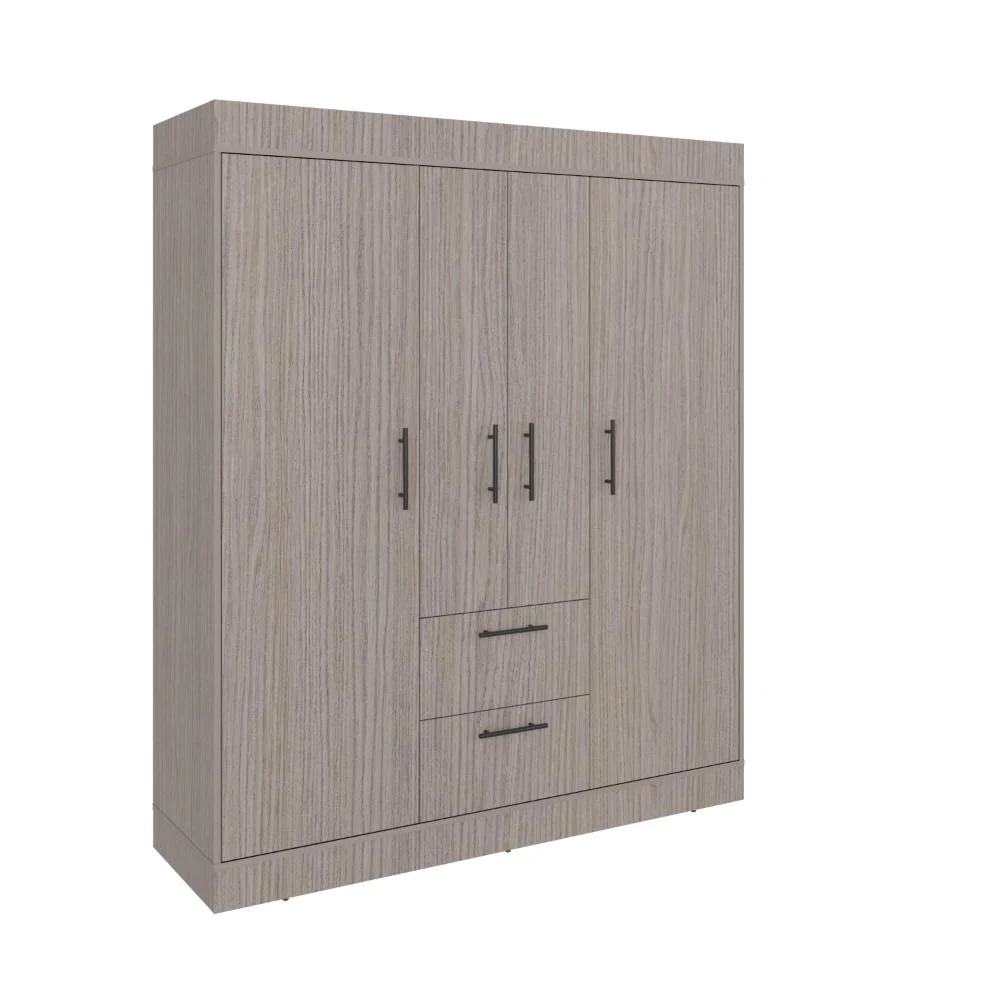 Closet Aura, Positano y Wengue, Con 4 Puertas y 2 Cajones RTA Design