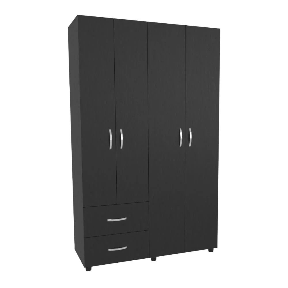Closet Barin 120, Wengue, Con Cajones De Gran Capacidad Para Su Almacenamiento RTA Design