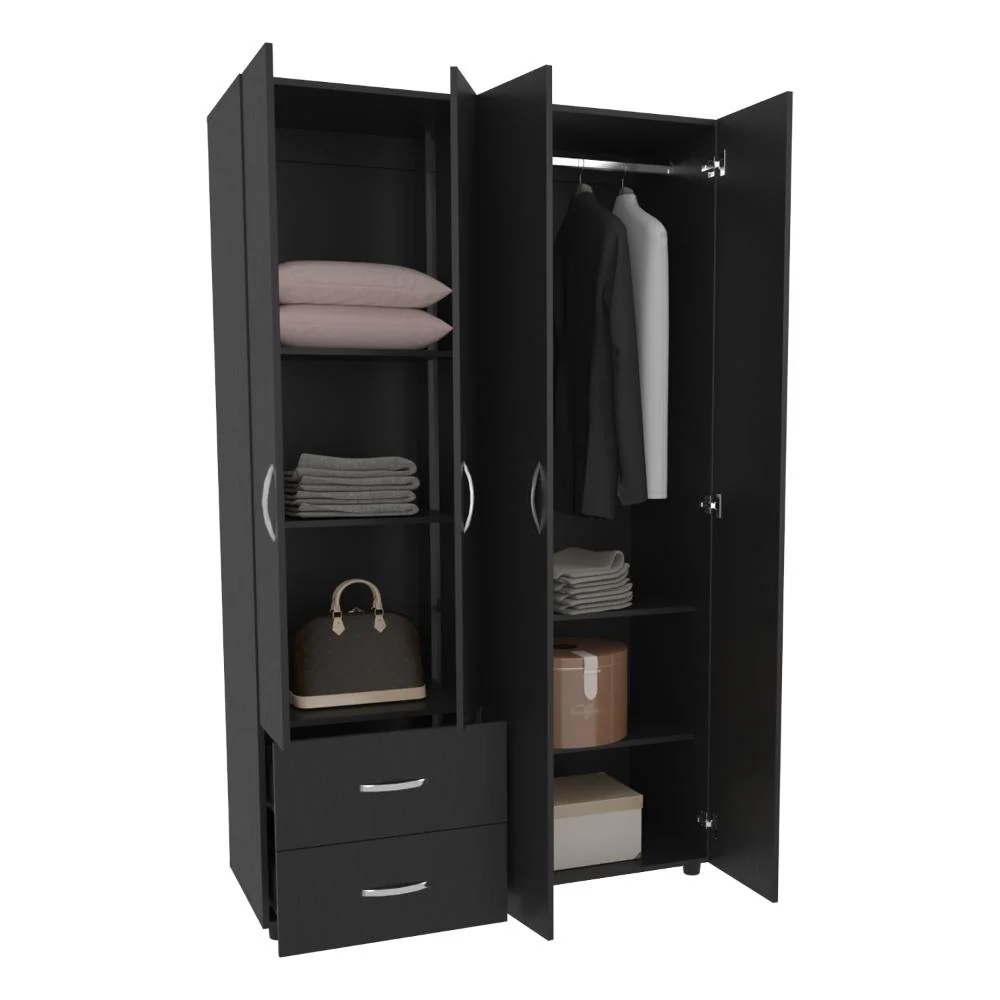 Closet Barin 120, Wengue, Con Cajones De Gran Capacidad Para Su Almacenamiento RTA Design