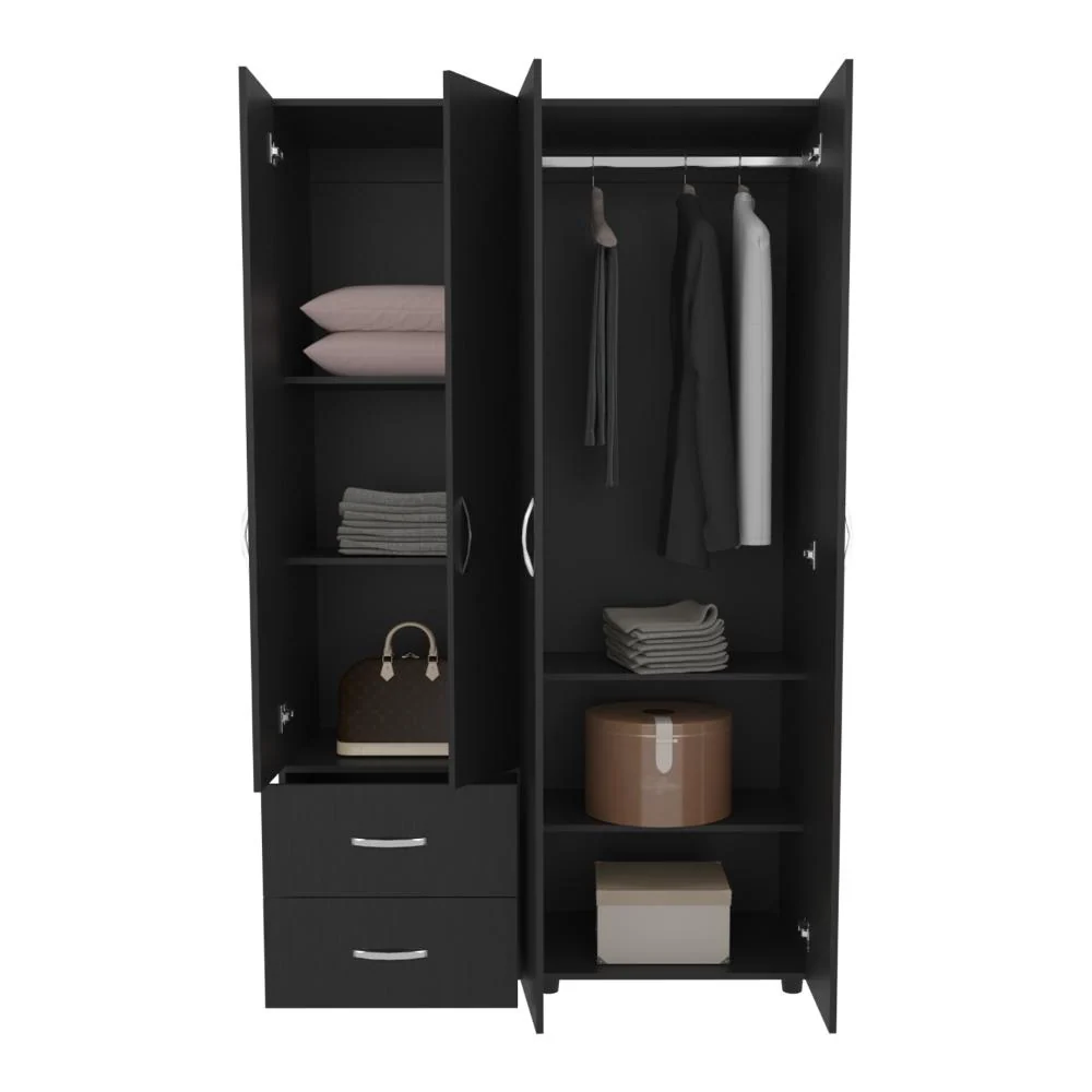 Closet Barin 120, Wengue, Con Cajones De Gran Capacidad Para Su Almacenamiento RTA Design