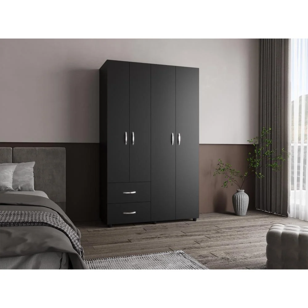 Closet Barin 120, Wengue, Con Cajones De Gran Capacidad Para Su Almacenamiento RTA Design