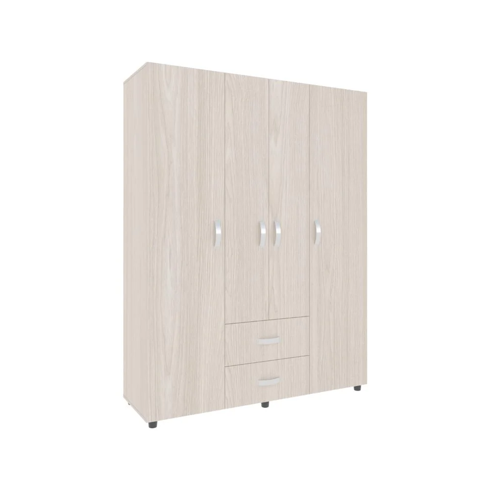 Closet Barin 150, Nevado y Blanco, con dos cajones organizadores multiusos RTA Design