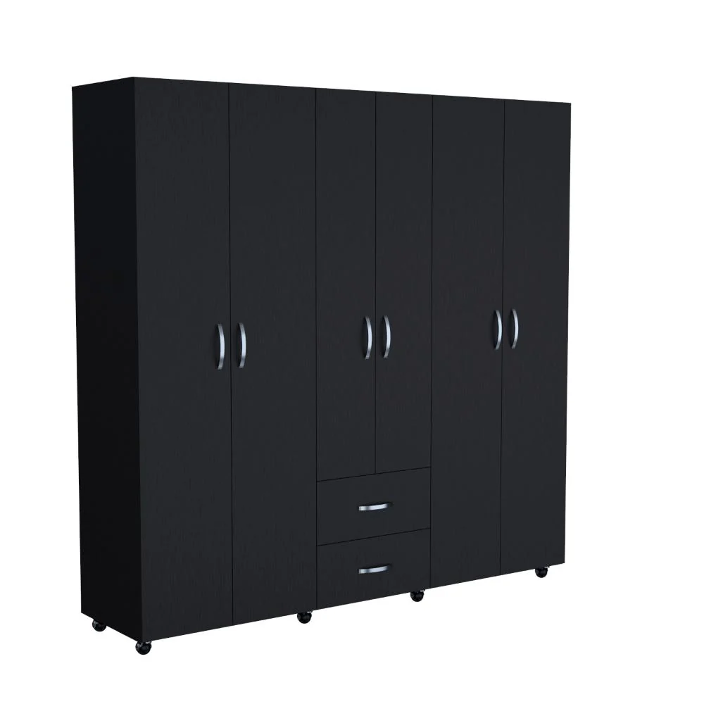 Closet Barin 200x200, Wengue, Con Cuatro Puertas Abatibles RTA Design