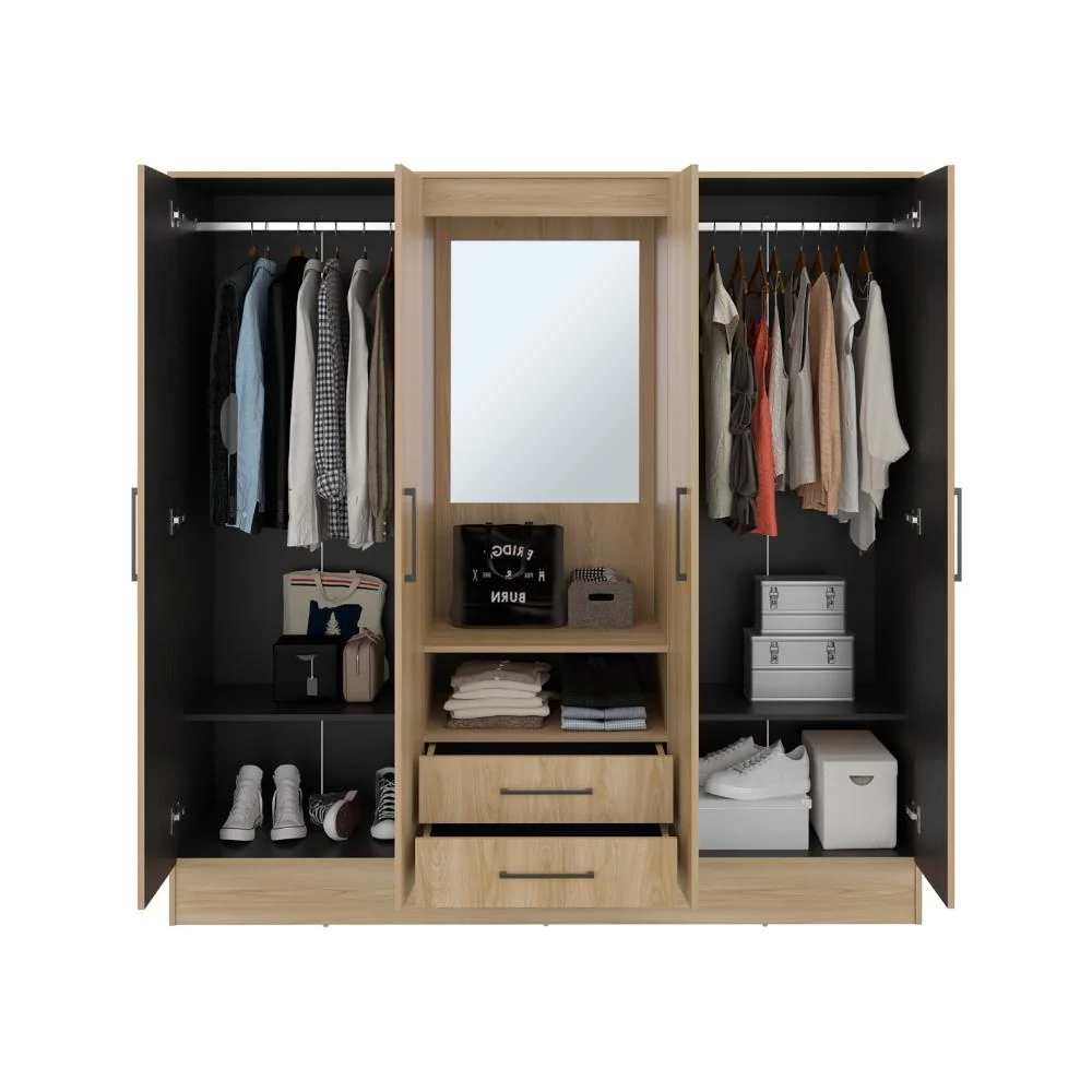 Closet Barmine, Fresno Europeo y Wengue, con dos cajones organizadores multiusos RTA Design