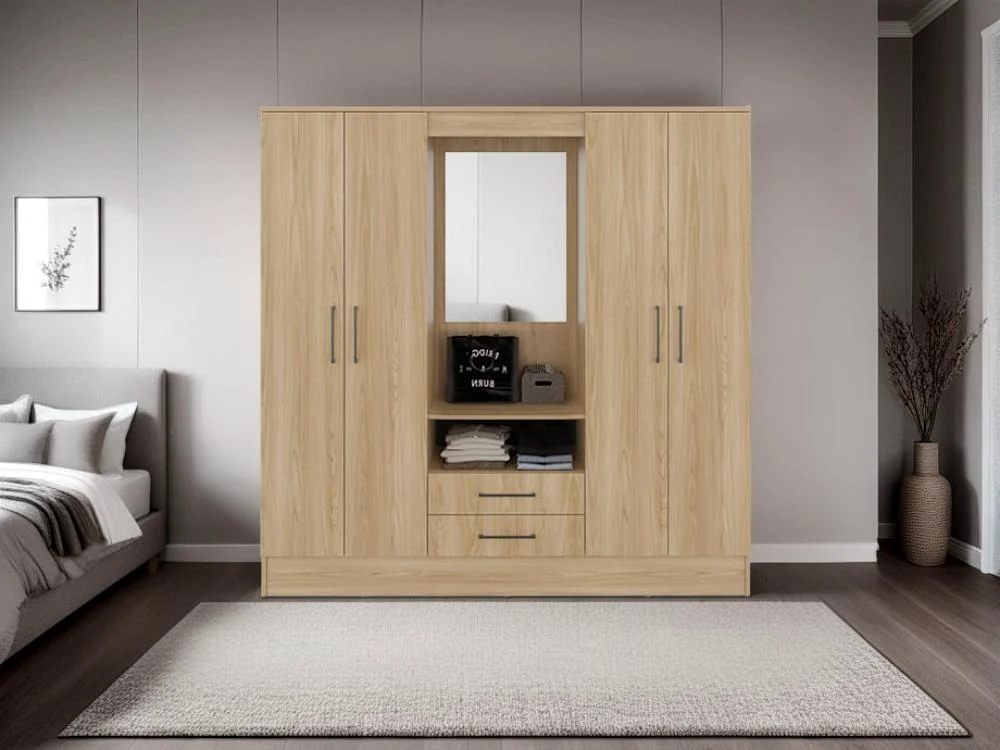Closet Barmine, Fresno Europeo y Wengue, con dos cajones organizadores multiusos RTA Design