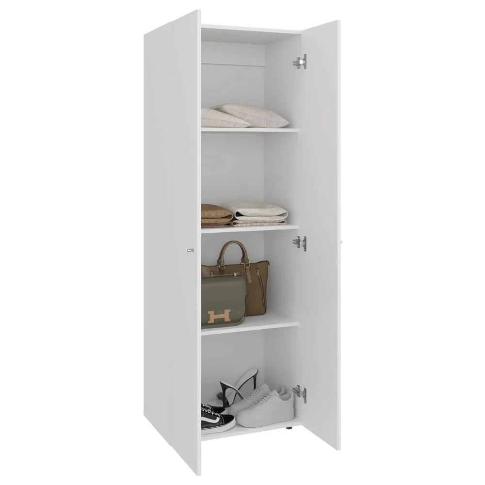 Closet Beico, Blanco Duqueza, con dos Puertas Abatibles y cuatro entrepaños RTA Design