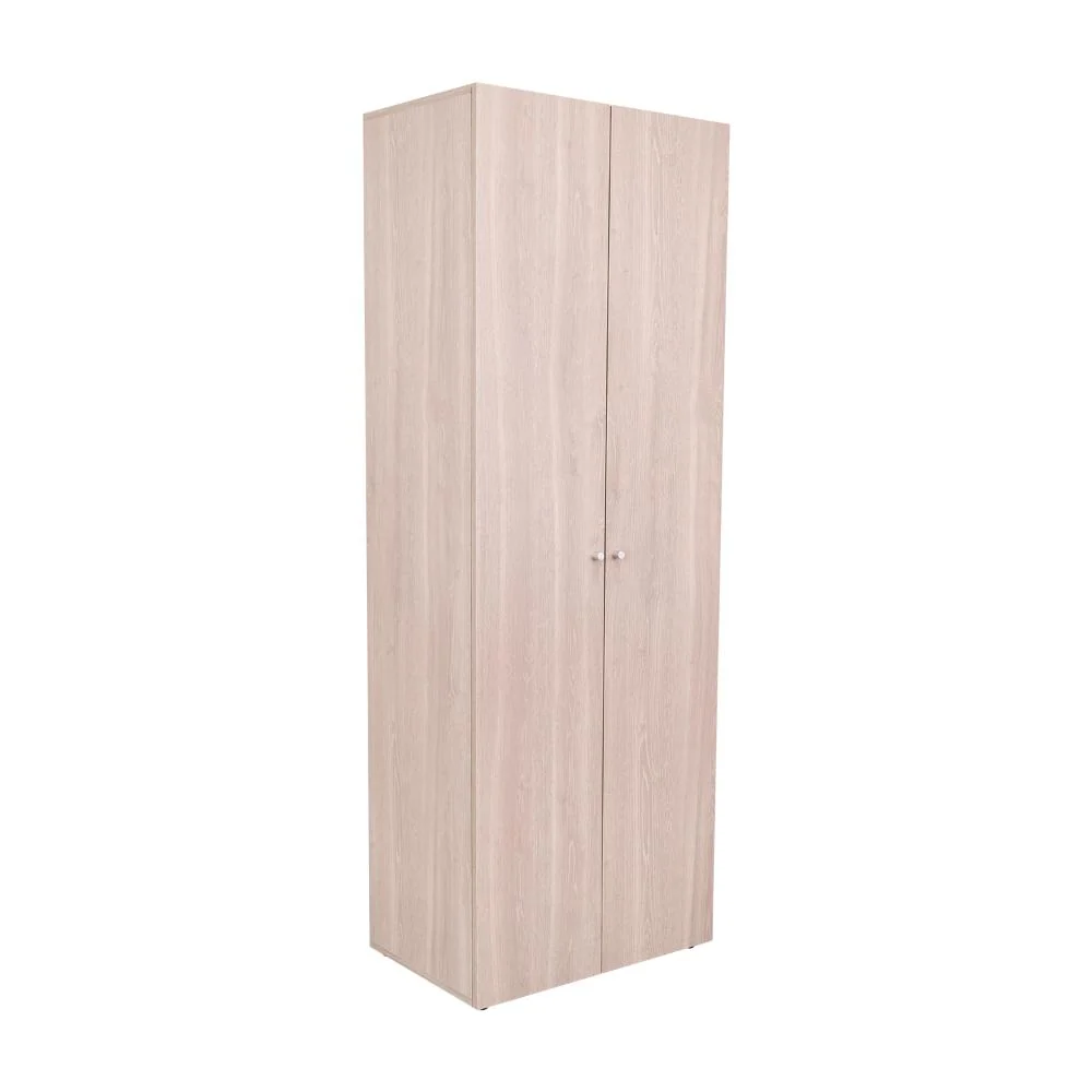 Closet Beico, Positano y Blanco Duqueza, Con Dos Puertas Abatibles y Un Tubo Cromado RTA Design