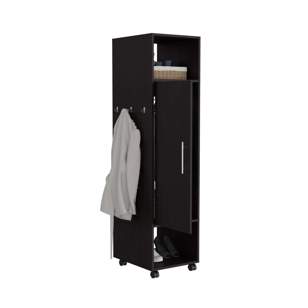 Closet Cuter, Wengue, con puerta y espejo lateral RTA Design