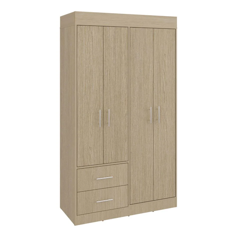 Closet Houston, Cartagena y Wengue , Con cuatro puertas batientes y dos cajones con amplio espacio de almacenamiento RTA D...