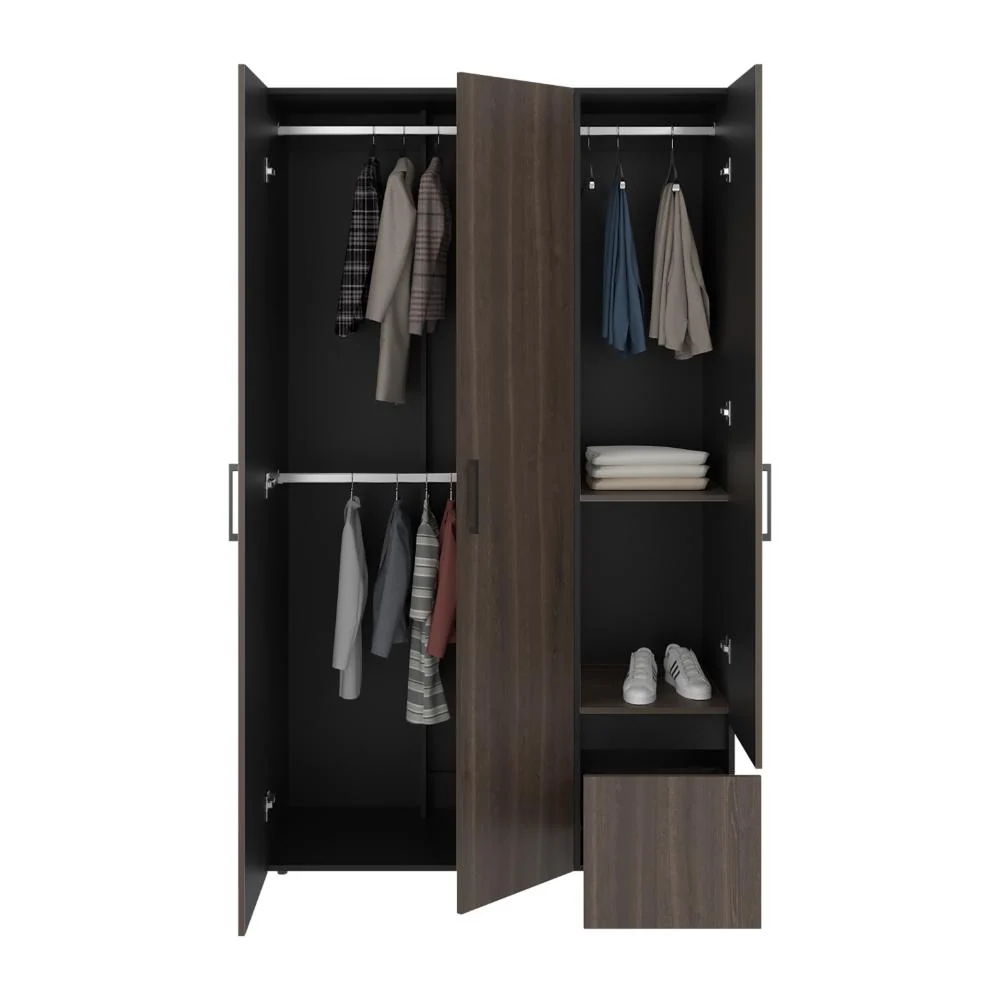 Closet Kenvil, Milan y Wengue, con un cajon y tres puertas RTA Design