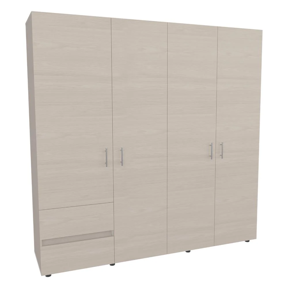 Closet Light 200, Nevado y Blanco, con Amplios Espacios de Almacenamiento RTA Design