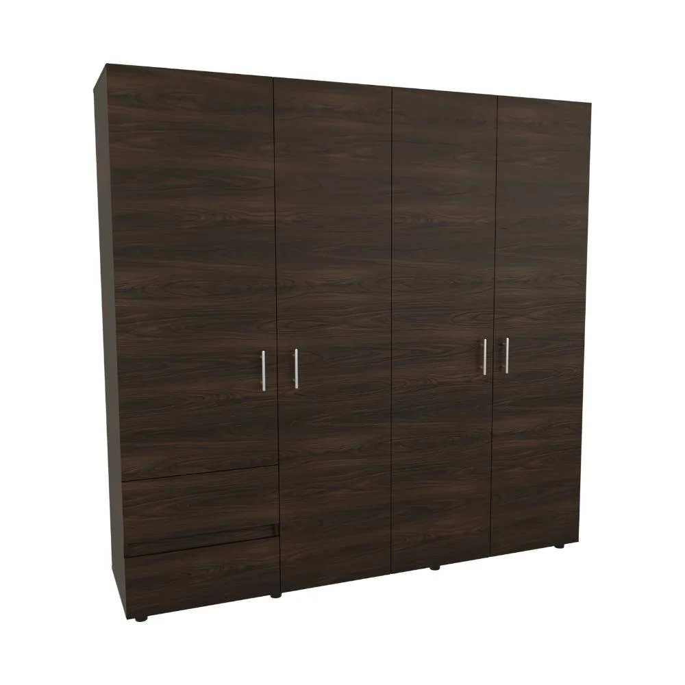 Closet Light 200, Nogal y Wengue, Con Amplios Espacios De Almacenamiento RTA Design
