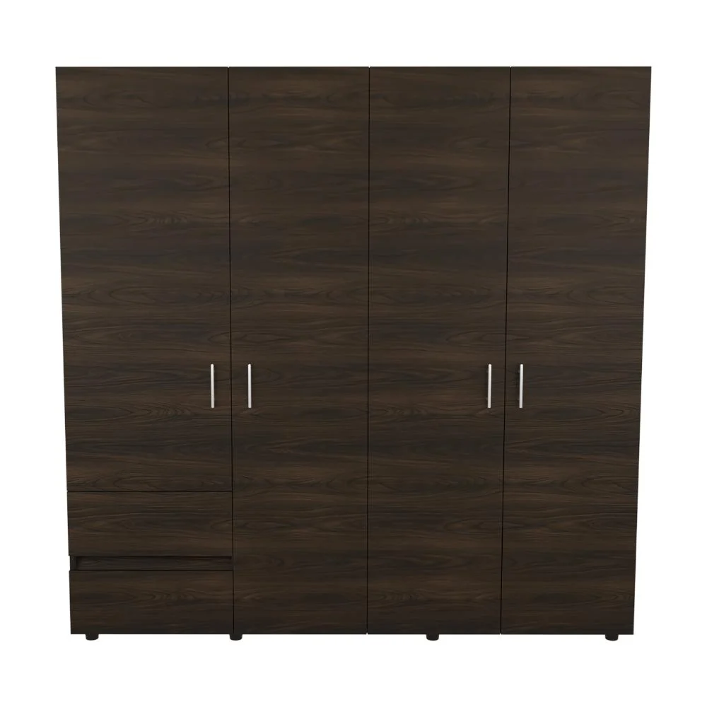 Closet Light 200, Nogal y Wengue, Con Amplios Espacios De Almacenamiento RTA Design